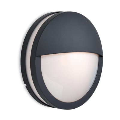 Luminosa Lighting Luminosa Zenith 1 Light Wall/flush Ceiling Pendant Light GraphiteOpal Diffuser Ip54E27 from B&Q