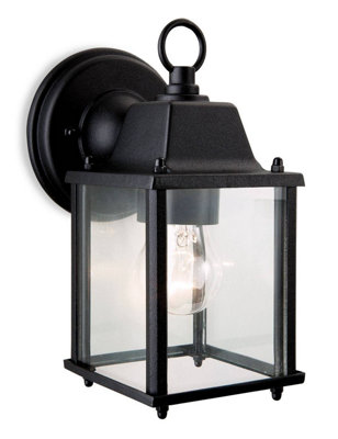 Luminosa Lighting Luminosa Coach 1 Light LanternWall Light BlackE27 from B&Q