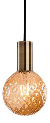Luminosa Ing Luminosa Hudson 1 Ceiling Pendant Antique Brass, E27 Light