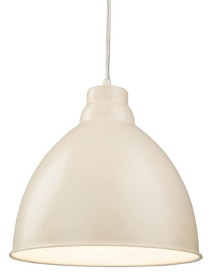 Luminosa Lighting Luminosa Union 1 Light Dome Ceiling Pendant CreamE27 from B&Q
