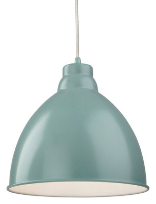 Luminosa Lighting Luminosa Union 1 Light Dome Ceiling Pendant Pale BlueE27 from B&Q