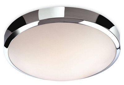 Luminosa Lighting Luminosa Toro Led Bathroom Flush Ceiling Light ChromeWhite Polycarbonate Diffuser Ip44 from B&Q