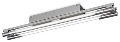 Luminosa Lighting Luminosa Casa 2 Light Flush Light Brushed Steel from B&Q