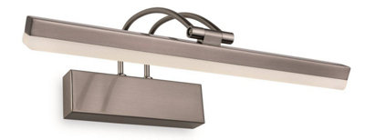 Luminosa Lighting Luminosa Led 1 Light Picture Wall Light8W Brushed Steel from B&Q