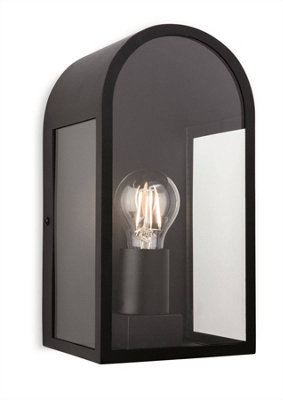 Luminosa Lighting Luminosa Eva 1 Light Outdoor Wall Lantern Black Ip44E27 from B&Q