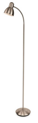 Luminosa Lighting Luminosa Morgan 1 Light Floor Light Brushed SteelE27 from B&Q