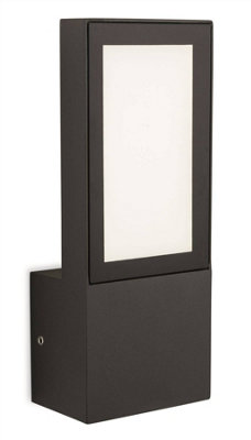 Luminosa Lighting Luminosa Gamay Integrated Led Outdoor Wall Light Graphite Ip65 from B&Q