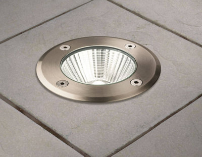 Luminosa Lighting Luminosa Integrated Led Outdoor Recessed Ground Light Stainless Steel Ip67 from B&Q