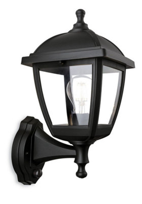 Luminosa Lighting Luminosa Palma Outdoor Pir Motion Sensor Wall Lamp Ip44, E27 Black