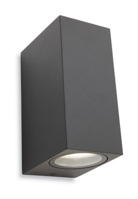 Luminosa Lighting Luminosa Dune Outdoor Up Down Light Graphite Ip44Gu10 from B&Q