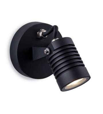Luminosa Lighting Luminosa Veron Outdoor Integrated Led Spotlight Black Ip65 from B&Q
