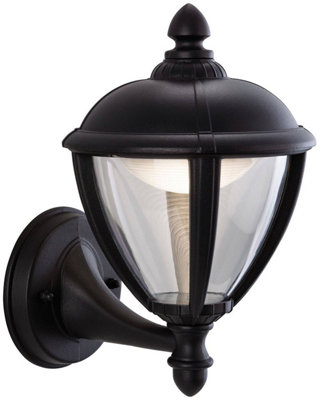 B&Q -  Luminosa Unite Led Outdoor Wall Lantern Uplight Black Ip44