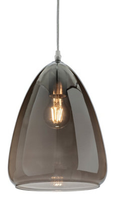 Luminosa Lighting Light Luminosa Ing Luminosa Willis Dome Pendant Chrome With Smoked Glass Size 28.00