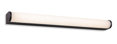 Luminosa Lighting Luminosa Bravo Bathroom Led Wall Light600mm Black With Opal Diffuser Ip44 from B&Q