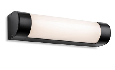 Luminosa Lighting Luminosa Lima Bathroom Led Wall Light 300mm Black With Opal Diffuser Ip44 from B&Q