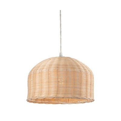 Luminosa Ing Luminosa Dome Pendant Natural Rattan Light