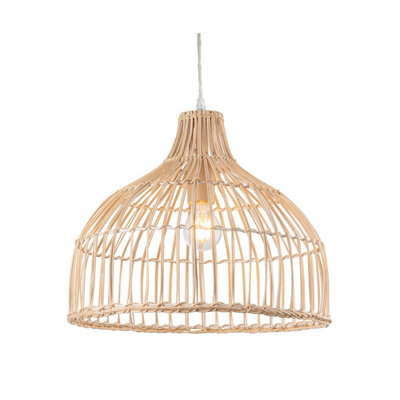 Luminosa Ing Luminosa Dome Pendant Natural Rattan Light