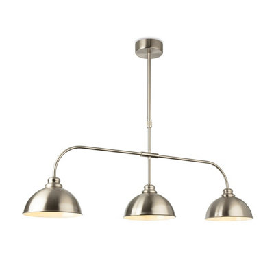 B&Q -  Luminosa Eagle Bar Pendant Light Brushed Steel