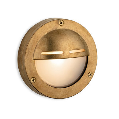 Luminosa Lighting Luminosa Nautic Bulkhead Brass With Frosted Glass Ip64 from B&Q