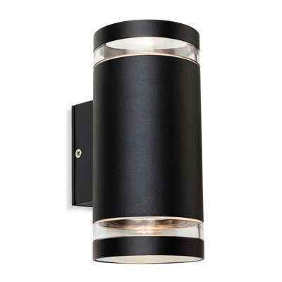 B&Q -  Luminosa Pedro 2 Light Wall Black Ip44