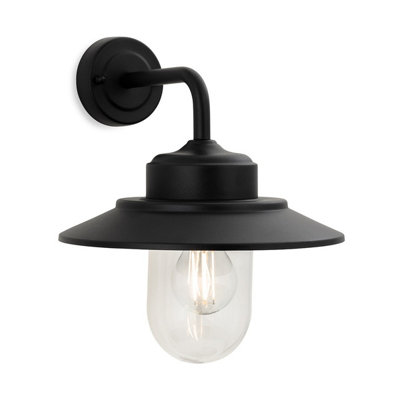 B&Q -  Luminosa Naples Wall Light Black Ip44