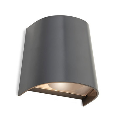 Luminosa Lighting Luminosa Duke Resin Single Wall Graphite Ip65 from B&Q