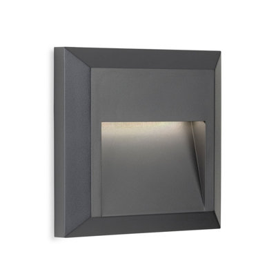 Luminosa Lighting Luminosa Enzo Led Resin Wall & Step LightSquare Graphite Ip65 from B&Q