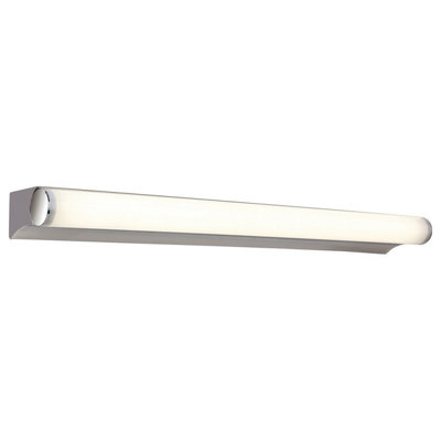 B&Q -  Luminosa Polaris Led 8W Bathroom Indoor Wall Light ChromePolycarbonate Diffuser Ip44