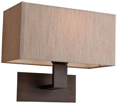 Luminosa Lighting Luminosa Prince 1 Light Single Indoor Wall Light BronzeOyster ShadeE27