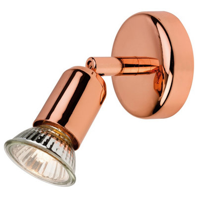 Luminosa Lighting Luminosa Runner 1 Light Single Spotlight CopperGu10 from B&Q