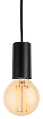 Luminosa Lighting Luminosa Berkeley 1 Light Ceiling Pendant BlackE27 from B&Q