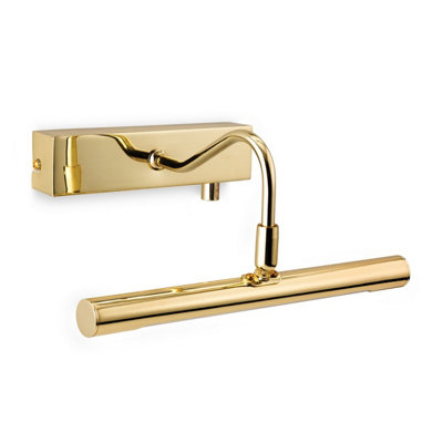 Luminosa Lighting Luminosa Led 1 Light Picture Wall Light CW Dimmer Switch Polished Brass from B&Q