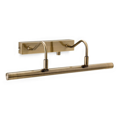 Luminosa Lighting Luminosa Led 1 Light Picture Wall Light CW Dimmer Switch Antique Brass from B&Q