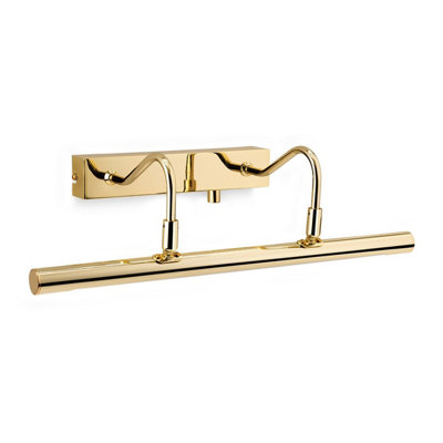 Luminosa Lighting Luminosa Led 1 Light Picture Wall Light CW Dimmer Switch Polished Brass from B&Q