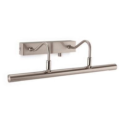 Luminosa Lighting Luminosa Led 1 Light Picture Wall Light CW Dimmer Switch Brushed Steel from B&Q