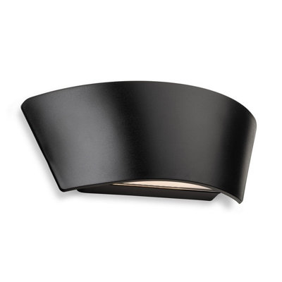 B&Q -  Luminosa Ibiza Up Down Resin Wall Light Black 6.5W Led 600Lm 3000K Ip65