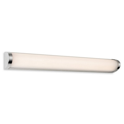 Luminosa Lighting Luminosa Kobe Wall Light604mm Chrome With Opal White Polycarbonate Diffuser 16W Led 1350Lm 3000K Ip44 from B&Q