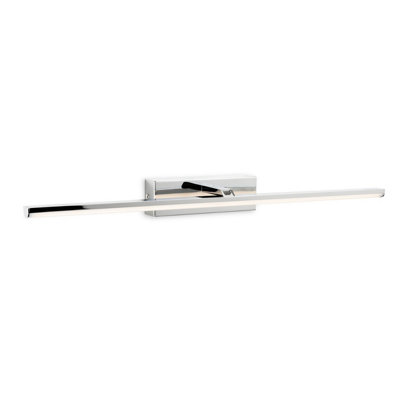 Luminosa Lighting Luminosa Marina Wall Light600mm Chrome With Opal White Polycarbonate Diffuser 18W Led 1384Lm 3000K Ip44 from B&Q