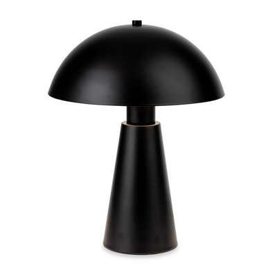 B&Q -  Luminosa Crown Dome Table Lamp Black 1Xe27