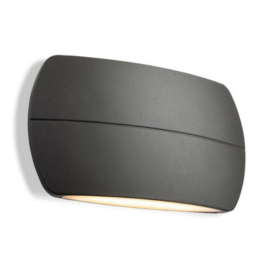 Luminosa Lighting Luminosa Carmen Up Down Wall Light Graphite 10W Led 601Lm 3000K Ip65 from B&Q