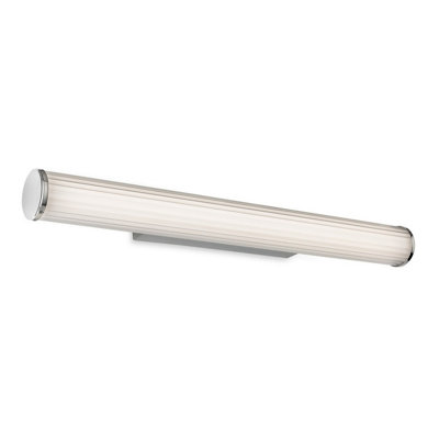 Luminosa Lighting Luminosa Coral Wall Light600mm Chrome With Opal White Polycarbonate Diffuser 18W Led 3000-4000-5700K Cct Ip44 from B&Q