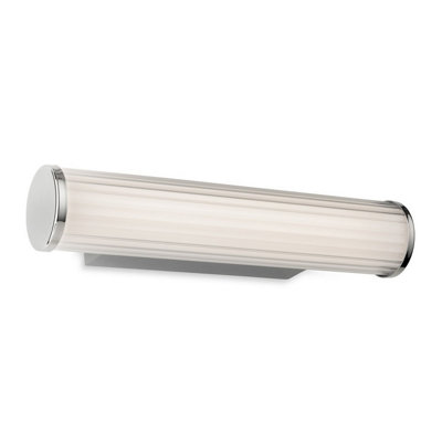 Luminosa Lighting Luminosa Coral Wall Light300mm Chrome With Opal White Polycarbonate Diffuser 9W Led 3000-4000-5700K Cct Ip44 from B&Q