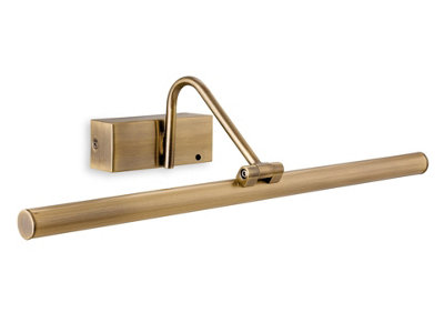 Luminosa Lighting Luminosa Firstlight Rechargable Picture Light Antique Brass 2.1W Led 185Lm 3000K Usb. Push Button Dimmer. Remote Control from B&Q
