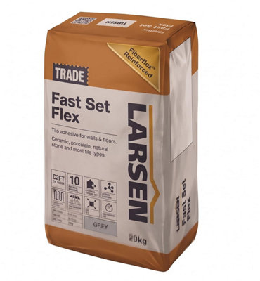 Imperial Rapid Set Flexible Tile Adhesive 20Kg Non-Slip Cement-Based Indoor & Outdoor Floor & Wall Use Porcelain Ceramic Stone Tiles from B&Q