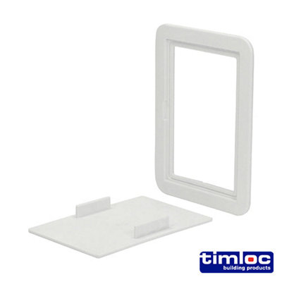 Timco Timloc Access Panel Plastic Clip Fit White115 X 165mm from B&Q