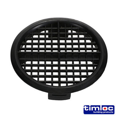 Timco Timloc Push-In Soffit Vent Black 70.0 (10Pcs) from B&Q