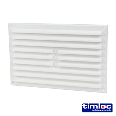 Timco Timloc Louvre Grille Vent Flyscreen White242 X 165mm from B&Q