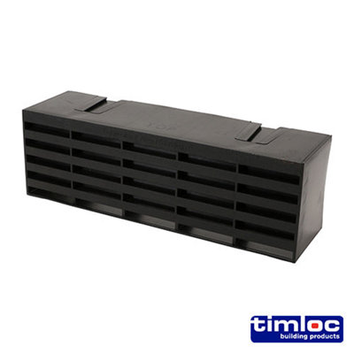 Timco Timloc Airbrick Plastic Black215 X 69 X 60mm from B&Q