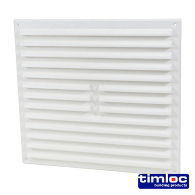 Timco Timloc Louvre Grille Vent Flyscreen White242 X 242mm from B&Q
