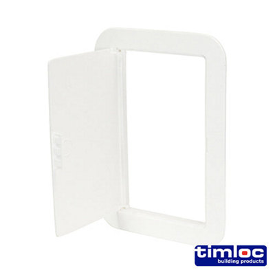 Timco Timloc Access Panel Plastic Hinged White155 X 235mm from B&Q